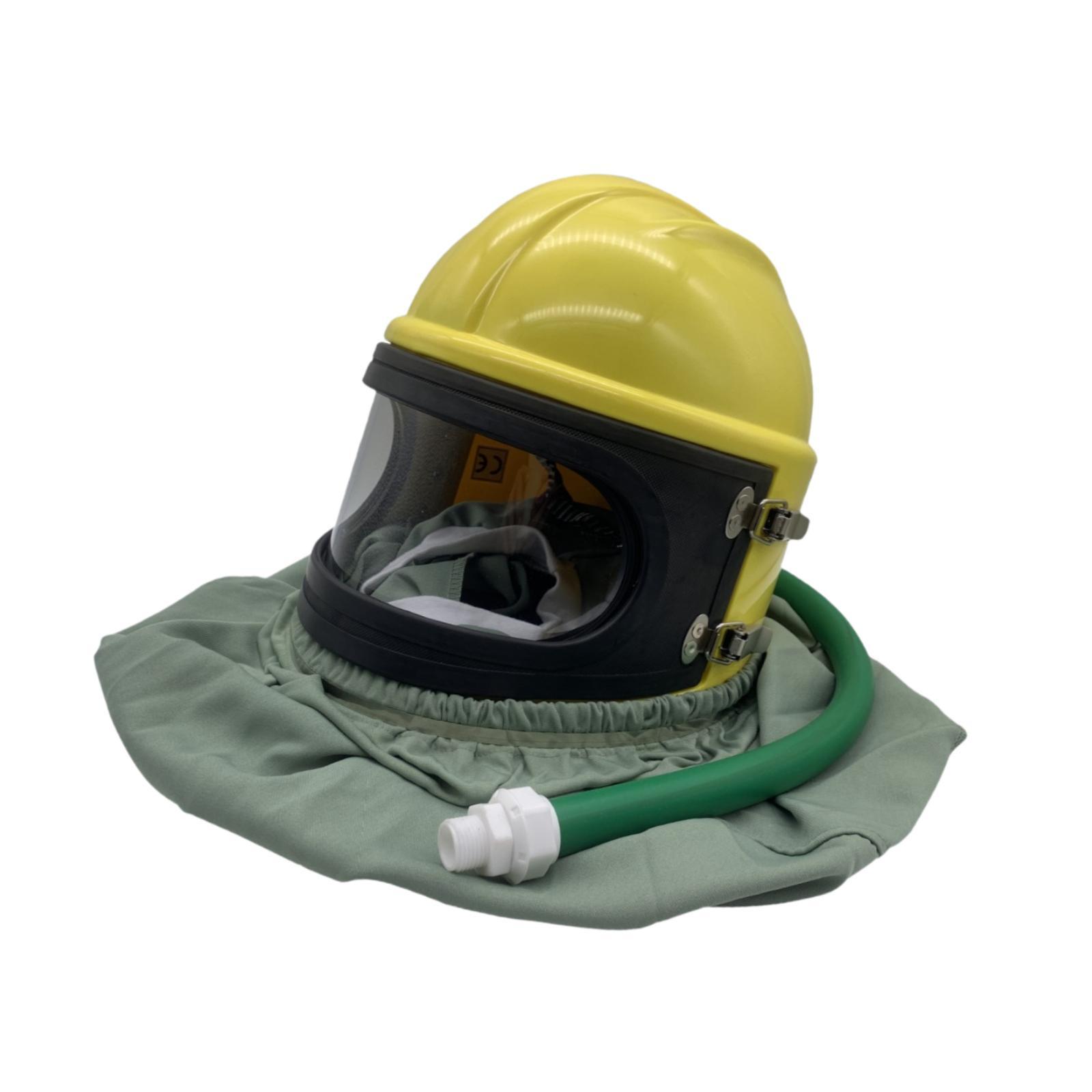 Magideal - Casco De Chorro De Arena Con Tubo De Respiración, Protección Eficiente, Casco De Chorro De Arena Con Alimentación De Aire, Capucha De Chorro De Arena,