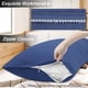 thumbnail image 5 of Funda de Almohada Corporal con Cremallera REGALWOVEN de Algodón Egipcio, Queen Azul Marino, 5 of 7