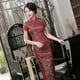 thumbnail image 2 of Vestido cheongsam de diez hebillas, desfile de ropa de verano, etiqueta larga, corte entallado, 2 of 5