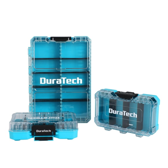 Caja organizadora DuraTech, 3 piezas pequeñas, 14 compartimentos