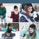 thumbnail image 4 of Conjunto de gorro y bufanda cálidos para hombre y mujer, para invierno, para exteriores, a prueba de viento, gorro de esquí holgado de punto con forro polar, 4 of 5