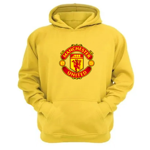 Genérico - Poleron Canguro Manchester United Amarillo Talla Xl Unisex