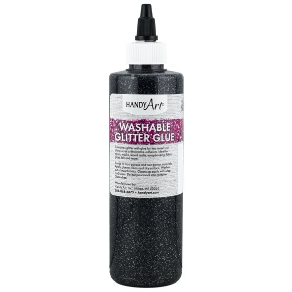 Pegamento con Purpurina Handy Art 237 ml Negro Lavable