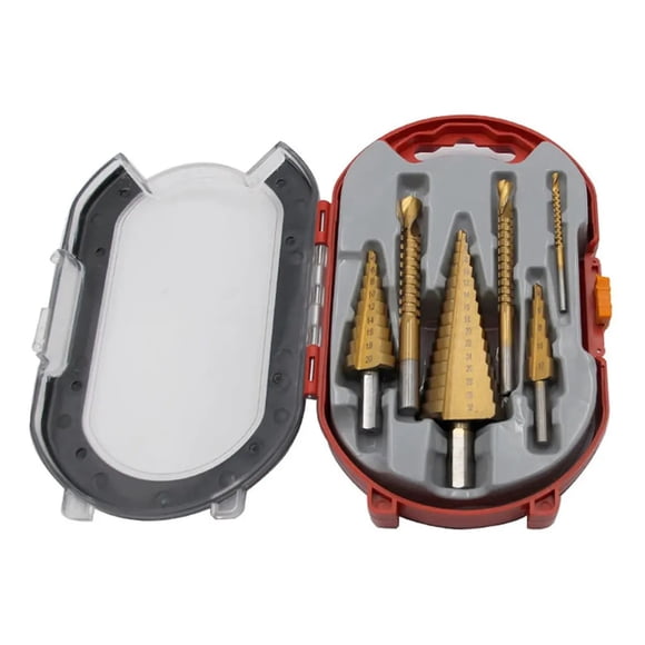 Pack 6 Brocas Taladro Escariador Pagoda Escalonado Titanio