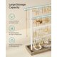 thumbnail image 3 of Organizador de joyas SONGMICS, soporte para pendientes de 4 niveles, color madera, 3 of 7