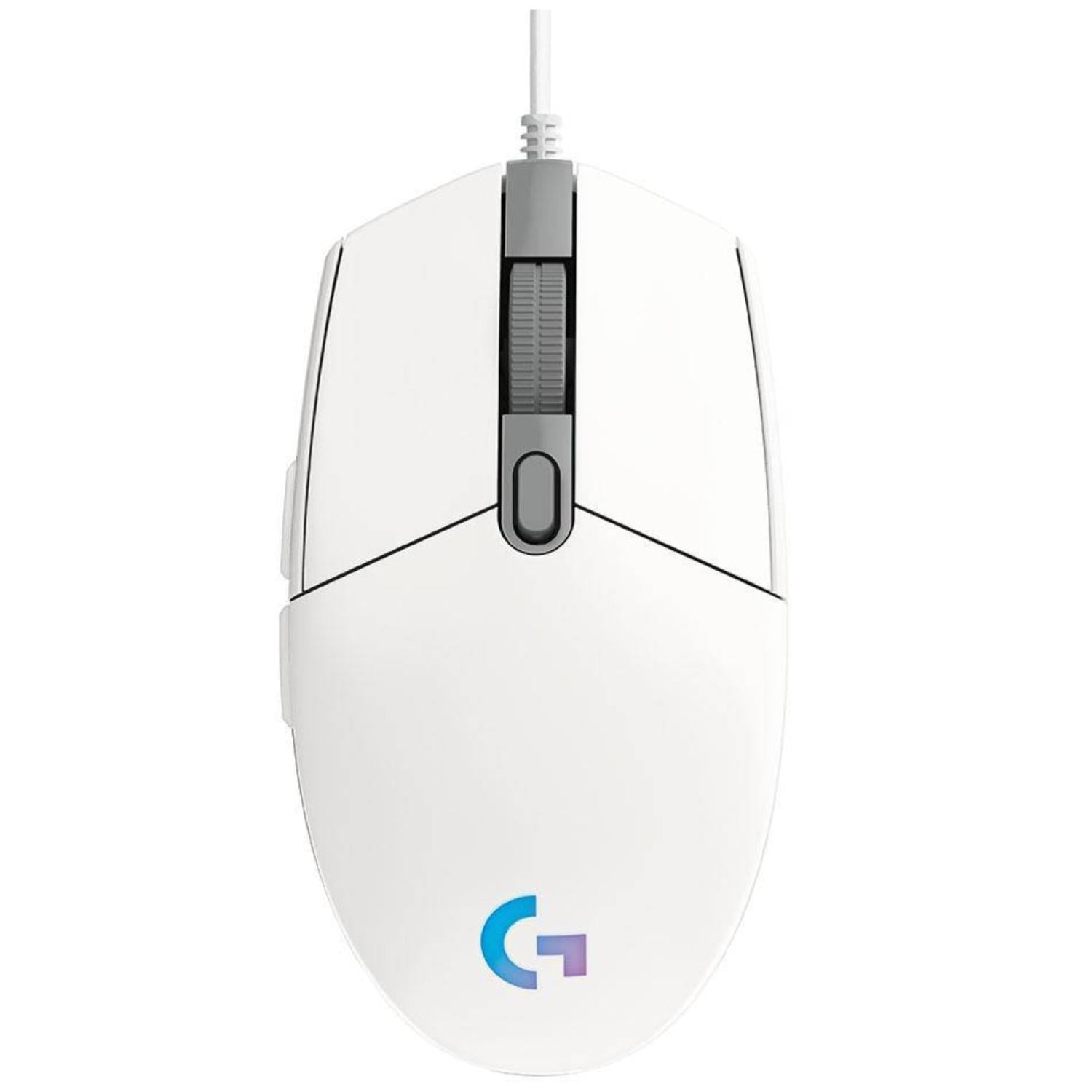 Logitech - Mouse Gamer Usb 6 Botones 8000 Dpi G203 Rgb Blanco