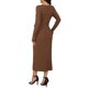 thumbnail image 3 of INSPIRE CHIC Vestido de Maternidad Ajustado de Punto Canalé de Manga Larga L Marrón, 3 of 6
