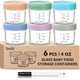 thumbnail image 1 of Frascos de vidrio DRKIO para papillas, 6 de 4 oz (118 ml), 1 of 3