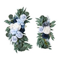 Magideal - Granja Boda Corona Floral Botín Telón De Fondo Decorativo Flores Artificiales Botín Para Telón De Fondo Boda Arco Cenador Mesa Recepción , Estilo B