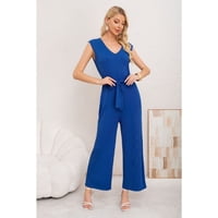 Likeshop - Enterito Mujer Verano Acanalado Escote V Sin Manga Colores 3375