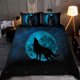 thumbnail image 1 of Wolf And Blue Moon Quilt Duvet Cover Set Home Textiles Kids Children Super 3-Piece Bedding Set, 1 of 5