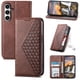 thumbnail image 5 of Funda Flip FOXDOCK para Samsung Galaxy S23 FE , Estilo Billetera con Diseño Rombo, Correa de Mano y Soporte, Uso Diario, 5 of 6