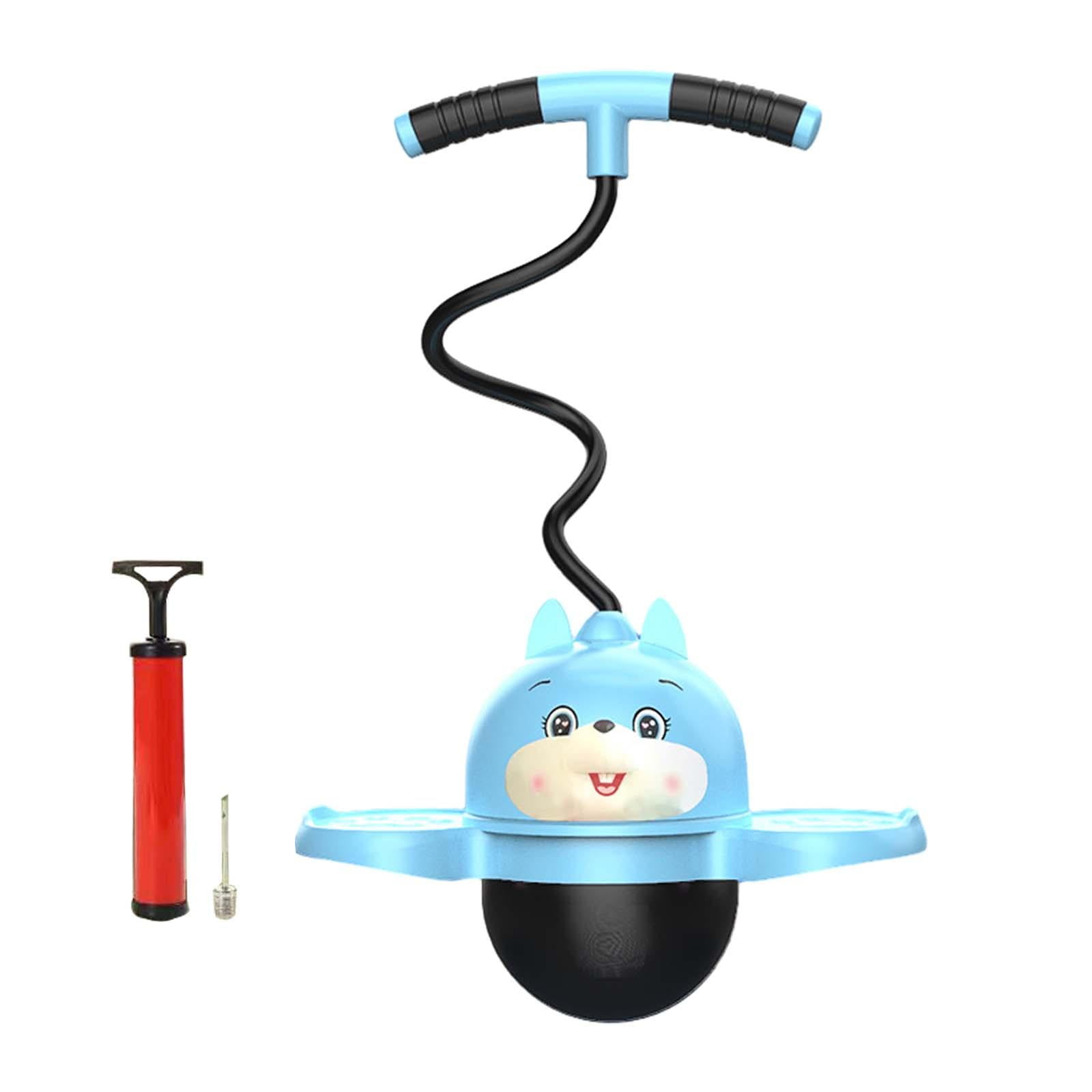 Magideal - Pogo Ball Con Mango, Pelota Que Rebota Pogo, Tabla De Equilibrio Para Niños, Palo Pogo, Juguete Para Saltar Para Fitness En Interiores, Niños Y Niñas Conejo Azul