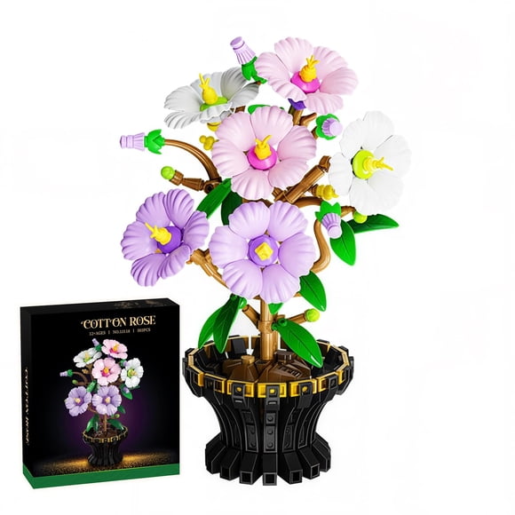 Bloques De Construcción Flor De Hibisco Kit Diy De 503 Piezas