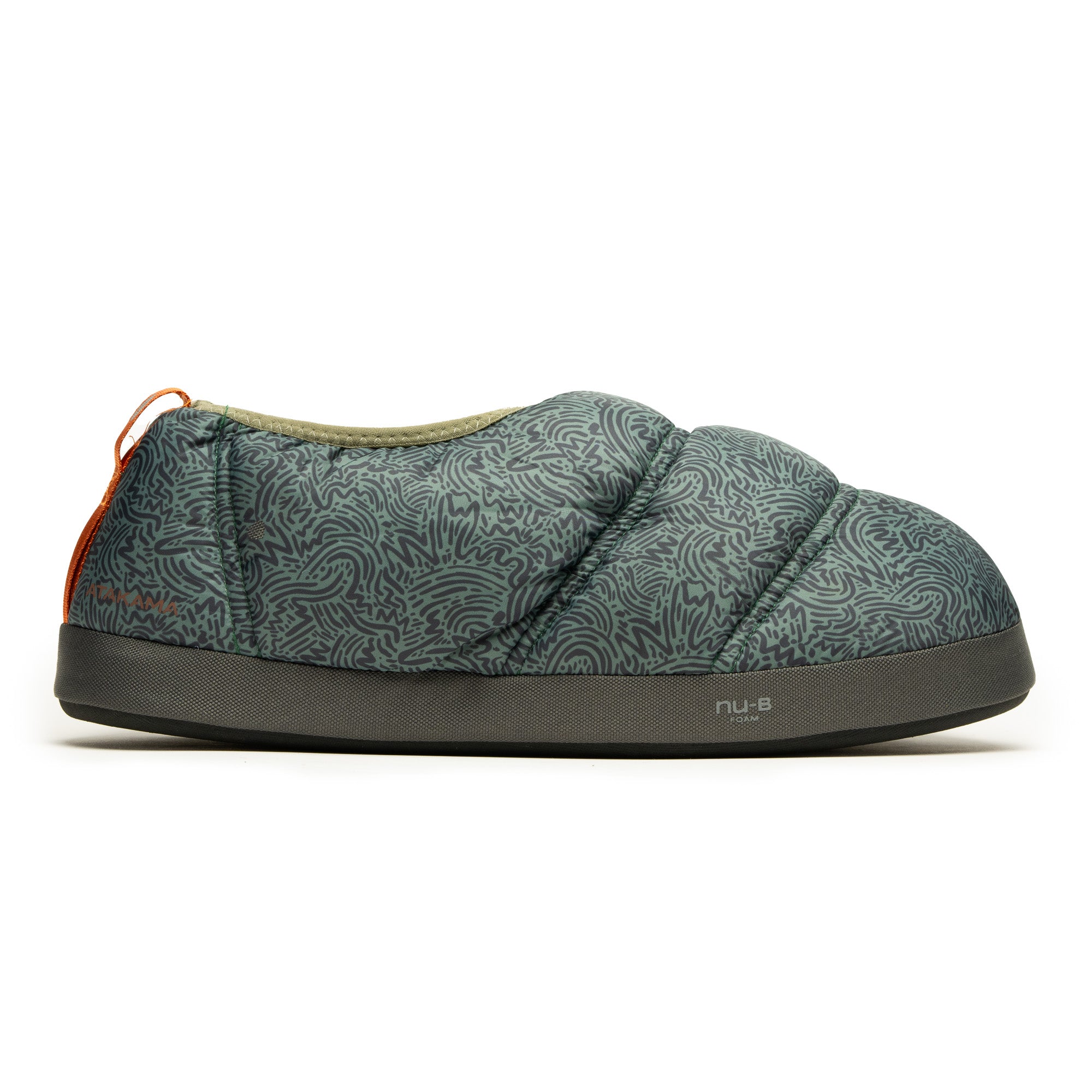 Pantufla Térmica Futaleufú Verde Gris Print Atakama Outdoor
