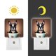 thumbnail image 3 of Boston Terrier Luz nocturna LED con sensor de anochecer a amanecer para dormitorio, baño, pasillo, escaleras - Lámpara LED nocturna de enchufe, 0.5W - 1 pieza, 3 of 6