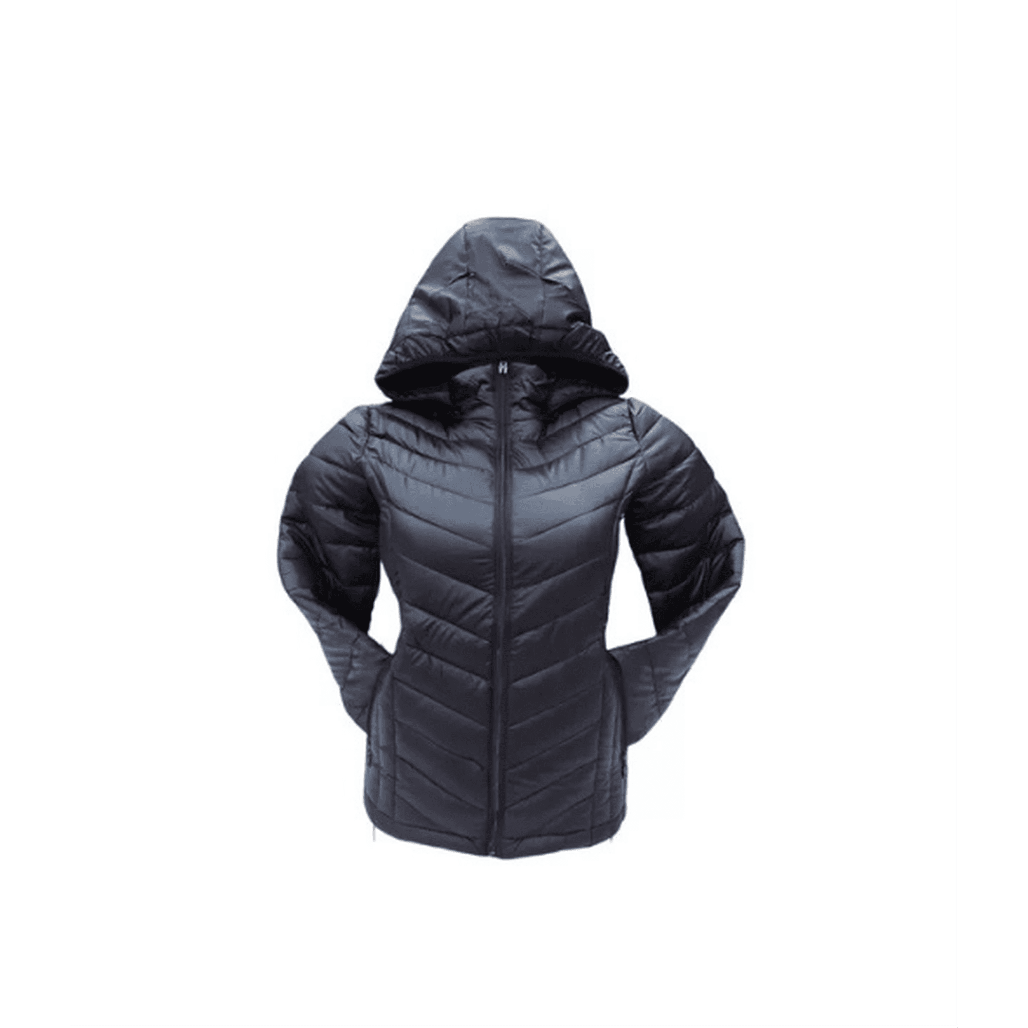 Genérico - Chaqueta 3/4 Corta Mujer Engomada Térmica, Envío Rápido, Negro, Talla L