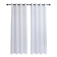 Cortina Belug Velo Liso Con Argolla 140X220 Cm 2 Paño - Blanco