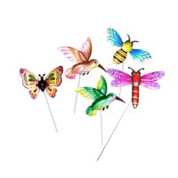 Ioensy - 5 Piezas De Estacas De Jardín De Mariposas Decorativas Coloridas Para Camino De Patio