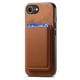 thumbnail image 2 of Funda de Cuero Magnética con Tarjetero para iPhone 16e Cubierta Delgada Marrón, 2 of 5