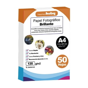 Papel Fotográfico Glossy 135 Gr A4 50 Hojas Hoby