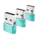 thumbnail image 4 of 3 Piezas Tipo C 3.1 A USB 2.0 Adaptador De Transmisión De Datos Para Auriculares Verde, 4 of 5