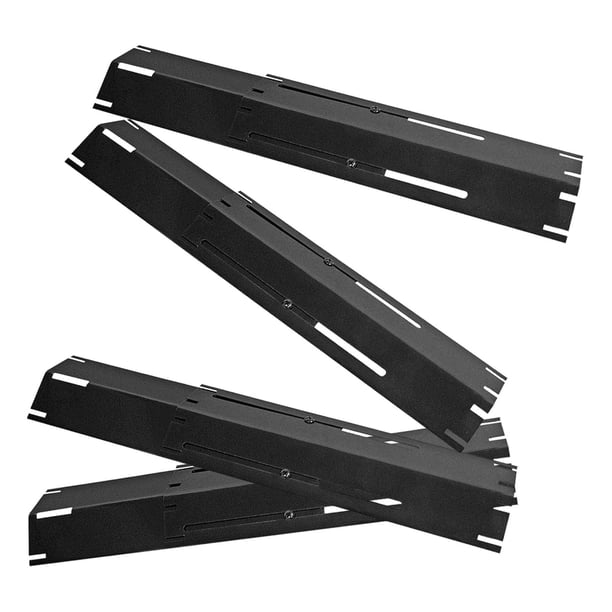 Placa térmica para parrilla de barbacoa, cubierta para quemador de parrilla, ajustable, alta temperatura, cubierta resistente, placa térmica de acero 4 piezas