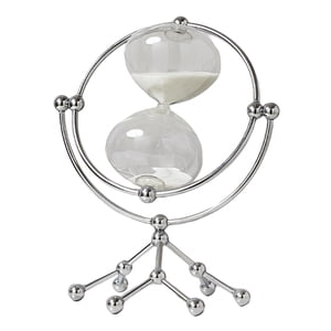 Magideal - Reloj De Arena De 30 Minutos, Reloj De Arena, Adorno Con Temporizador, Estilo Retro, Moda, Decoración De Escritorio Tradicional, Estatua Giratoria De , Argén