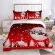 thumbnail image 1 of Christmas Gifts Santa Gingerbread Man Snow Quilt Duvet Cover Set Bedding3-Piece Bedding Set, 1 of 4