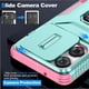 thumbnail image 3 of Funda Armada para Motorola Moto G Play 5G 2025 con Tapa Deslizante y Soporte Magnético Giratorio Verde, 3 of 5