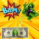 thumbnail image 3 of Juguete Sticky Hands JA-RU Marvel Hulk Superheroes para niños, 3 of 7