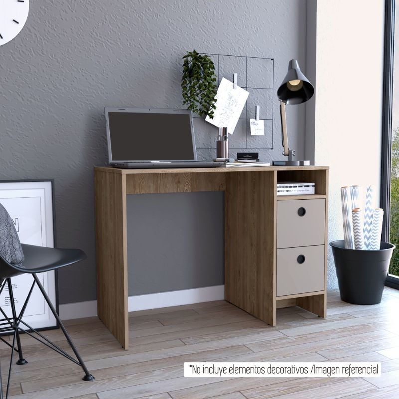 Tuhome - Escritorio Khali Z100 Miel - Taupe