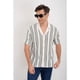 thumbnail image 2 of Camisa Hombre Hilo Algodon Verano Diseño Lineas Calidad Premium 7225, 2 of 4