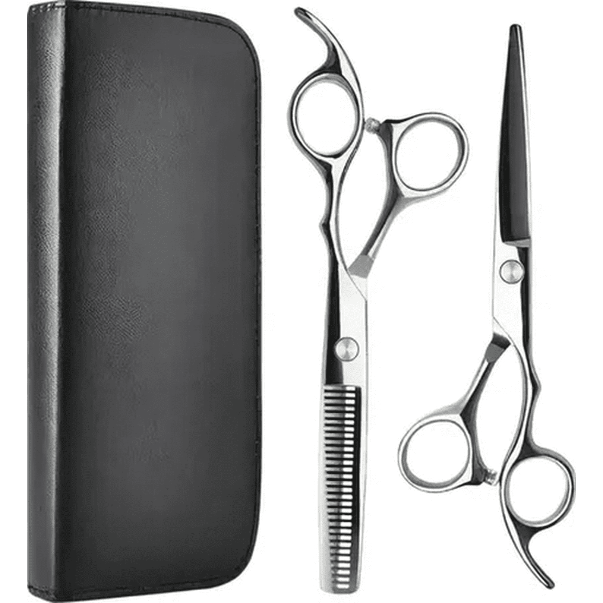 Genérico - Kit Tijera Encrespadora + Filo Navaja Barbería