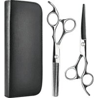 Genérico - Kit Tijera Encrespadora + Filo Navaja Barbería