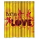 thumbnail image 1 of Cortina de ducha con ganchos de The Beatles Love Music, 60 x 72 pulgadas, 1 of 3