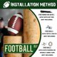 thumbnail image 4 of Señal Decorativa Rasonus Football Blvd Estilo Vintage, 4 of 7