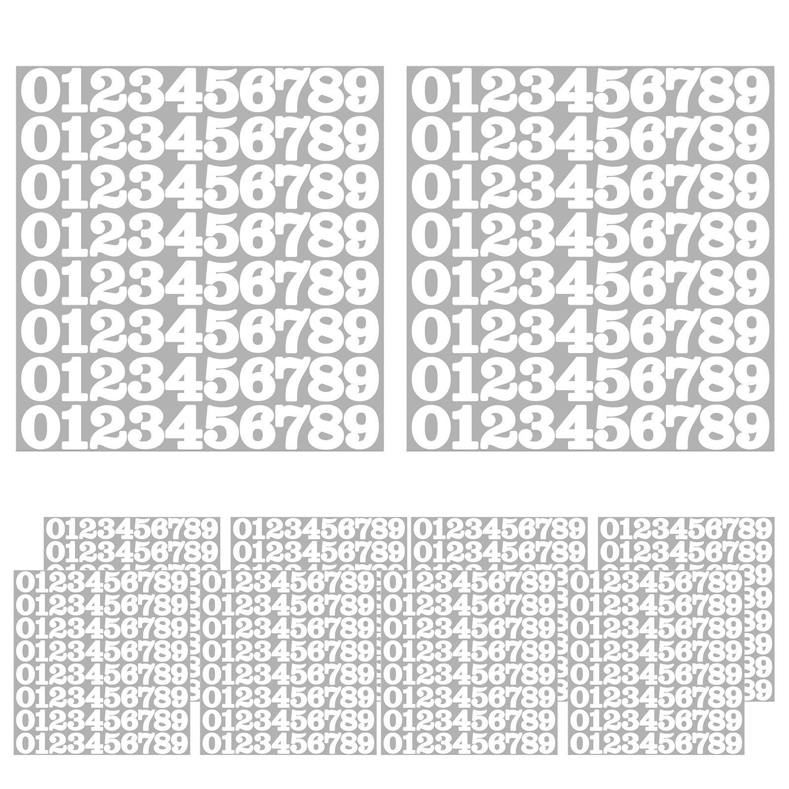 Bothyi - 10 Hojas De Pegatinas Con Números Consecutivos Para Organizar Taquillas, Aulas Y Oficinas, Color Blanco