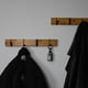 thumbnail image 3 of Perchero de pared moderno, perchero de madera, perchero plegable de bambú con 4/5 ganchos móviles para chaquetas, abrigos, bufandas, bolsos y más., 3 of 8