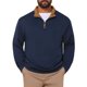 thumbnail image 1 of INSPIRE CHIC Suéter de Hombre con Cremallera Cuarto de Cuello Simulado Polo Casual S Azul Marino, 1 of 5