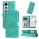thumbnail image 4 of Funda tipo cartera FOXDOCK para Huawei Nova 12 Pro , diseño girasol en relieve, cuero PU, cierre magnético, soporte y tarjetero, 4 of 5