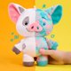 thumbnail image 2 of Peluche coleccionable HAPPY HAUL Pua Remix'd de 22 cm, 2 of 5