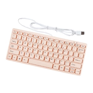 Bothyi - Teclado Con Cable Usb, Escritura Pequeña Y Cómoda Para Computadora De Escritorio En Casa Y Oficina, Color Rosa