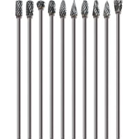 Juego De Fresas De Carburo Sworker, 10 Unidades, Vástago De 3 Mm Para Amoladora Dremel