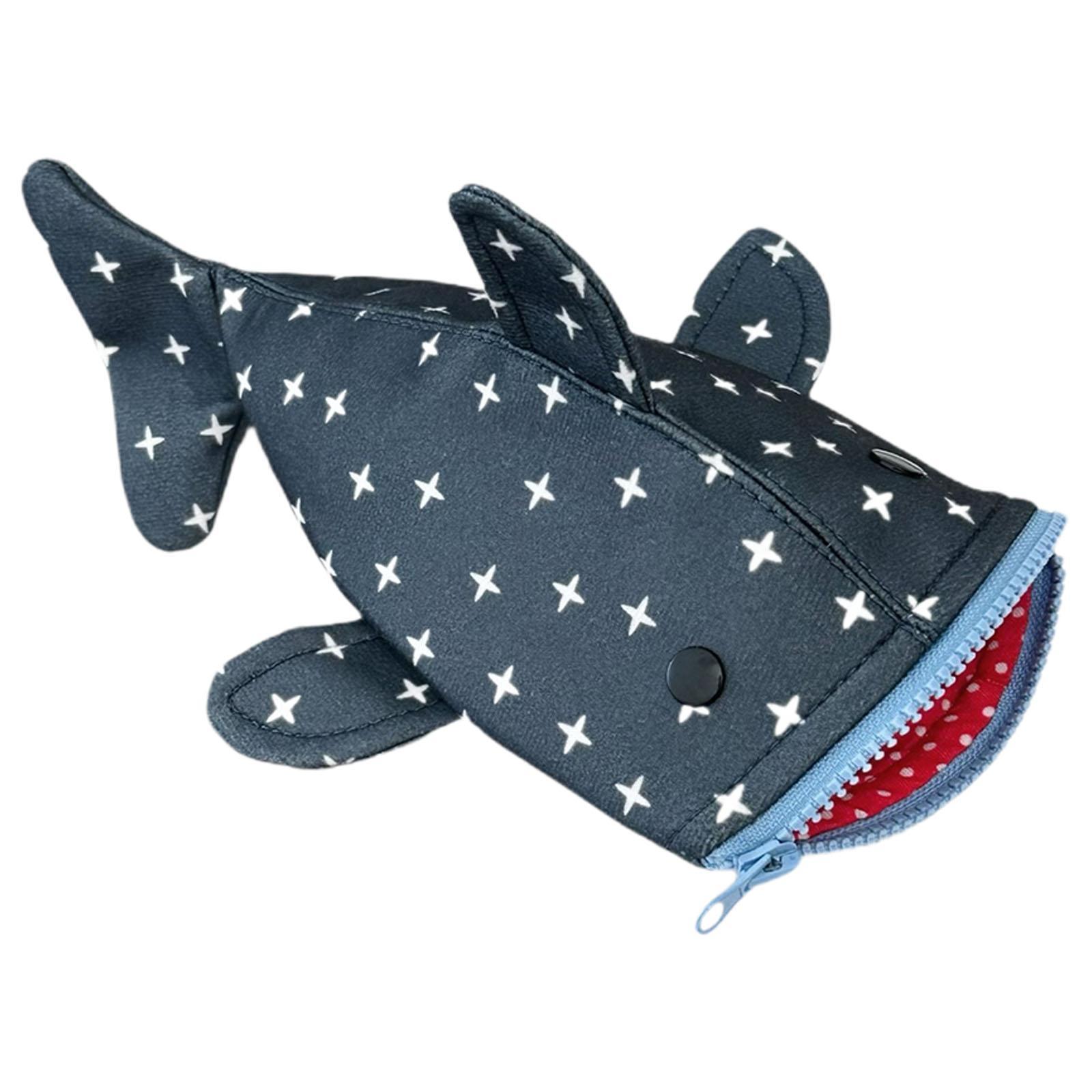 Magideal - Estuche Portátil Para Bolígrafos Con Forma De Tiburón, Portalápices, Accesorio Novedoso Y Versátil De Gran Capacidad Para Niños Y Adolescentes, Diseño