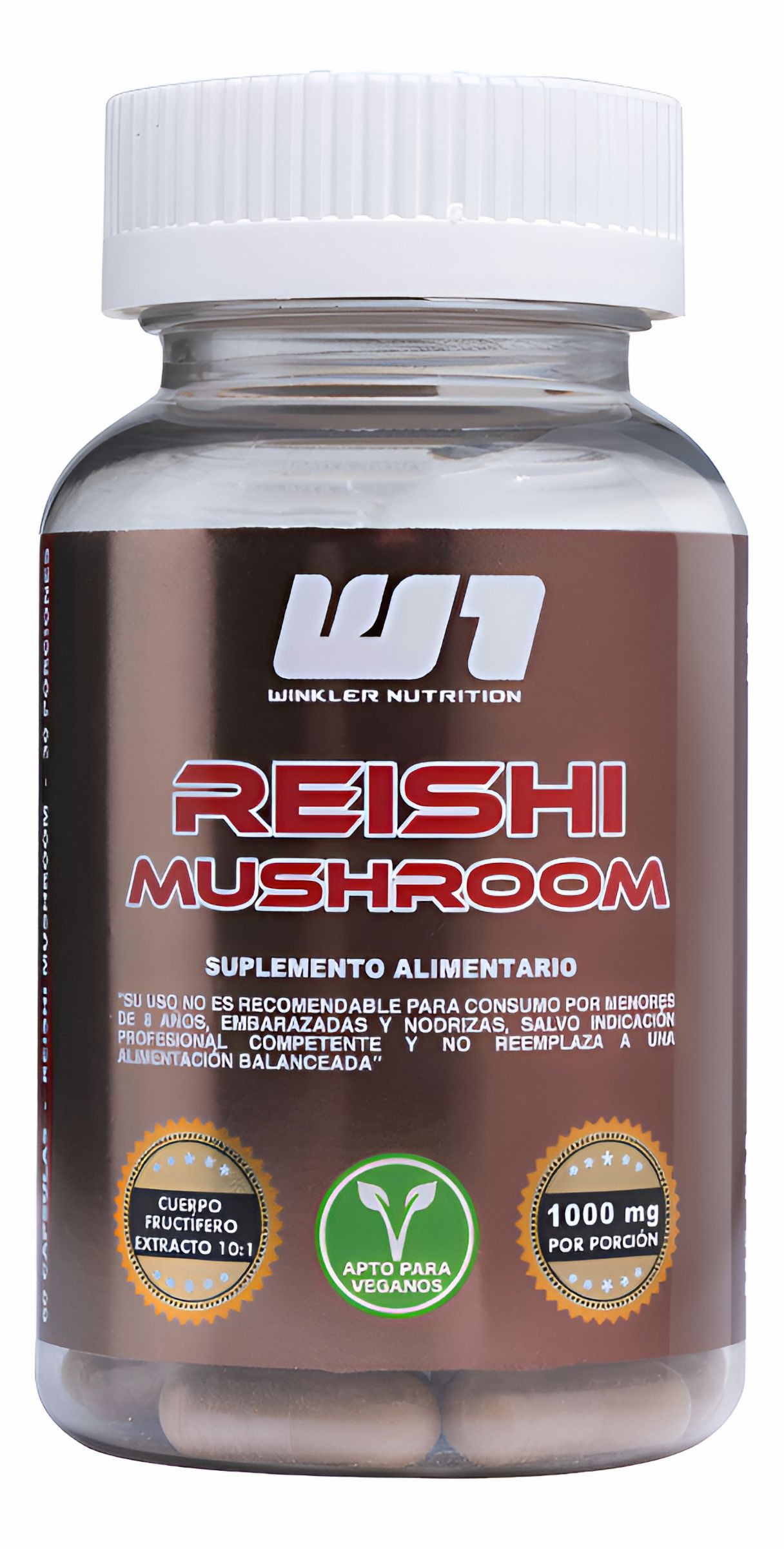 Winkler Nutrition - Hongo Reishi Mushroom 1000Mg 60 Cápsulas