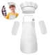 thumbnail image 2 of 1 juego de delantal y gorro para niños y manga, delantal de chef para cocinar, hornear, pintar, para jardín de infantes, pintura artística., 2 of 8
