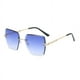 thumbnail image 1 of Trendy Oversized Rimless Sunglasses for Women - UV Protection Metal Eyewear for Outdoor Hiking, 1 of 5