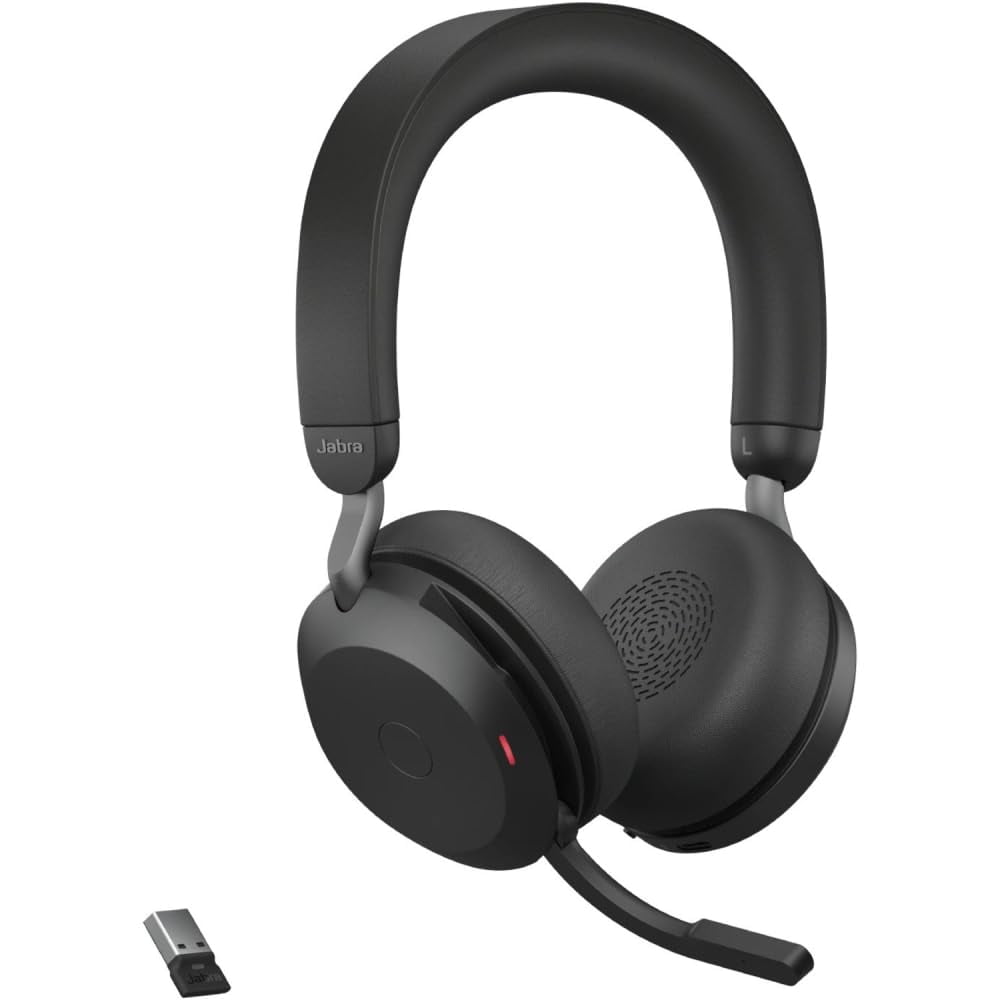 Auriculares Inalámbricos Jabra Evolve2 75 Pc Con Soporte De Carga Negros