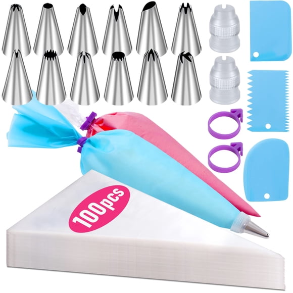 Set de bolsas y puntas para tuberías Wddeevoi, 100 unidades, bolsas de pastelería